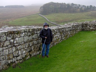 Larry at Hadrian's Wall